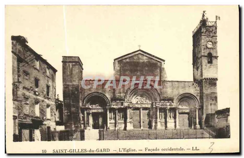 Saint-Gilles-du-Gard — Die Kirche — Westfassade — LL. — n°10 - Vorderseite