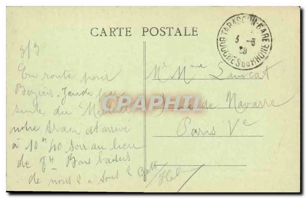 Beaucaire — O Ponte Suspensa — Phototypin Combier, Macon - Verso