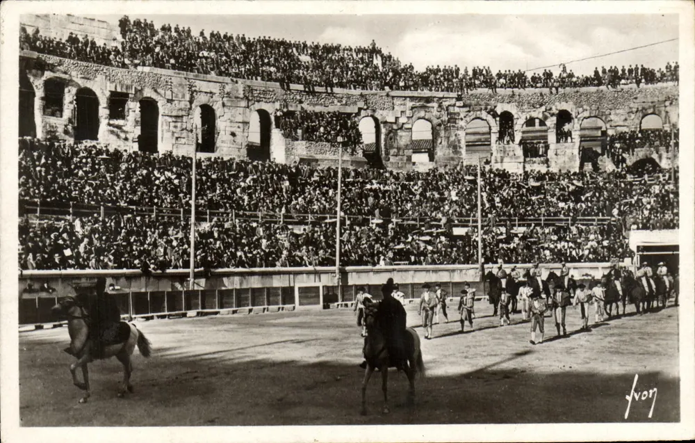 Die Arenen von Nîmes — Tag des Stierkampfs — Éditions d'Art 'Vivon', n°3 - Vorderseite