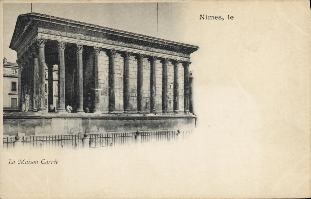 Nîmes, o — A Casa Quadrada — Carta postal francesa - Frente
