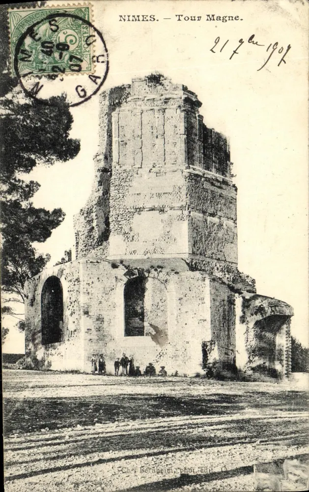 Nîmes — Torre Magne — Ch. Bernheim, fot. editor O. Jules, Nîmes - Frente