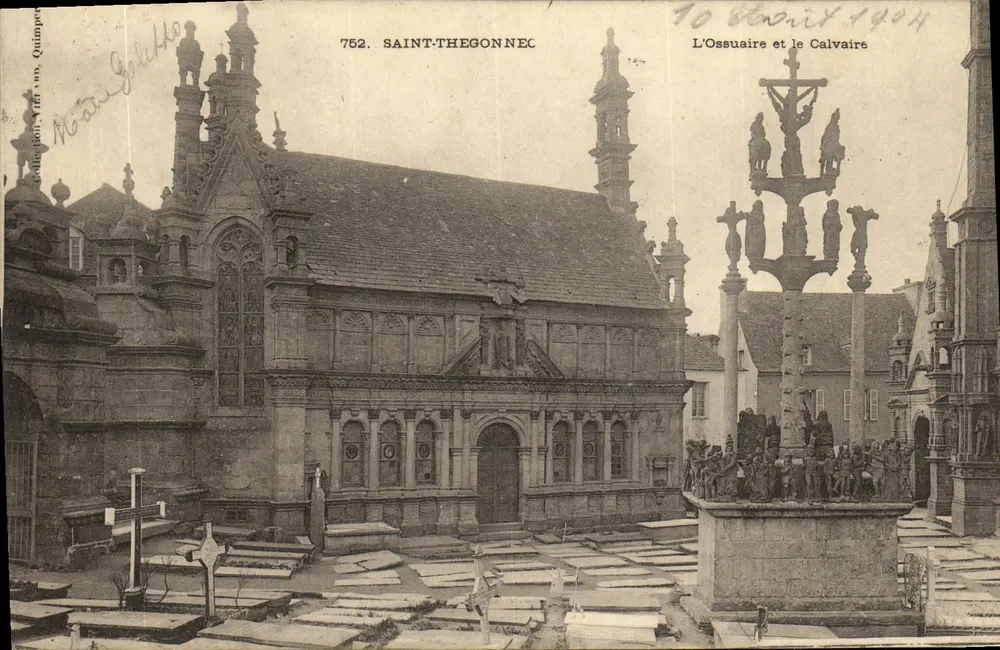 Saint-Thégonnec — Das Ossarium und der Calvarienberg — G. Guitton, Quimper, n°752 - Vorderseite