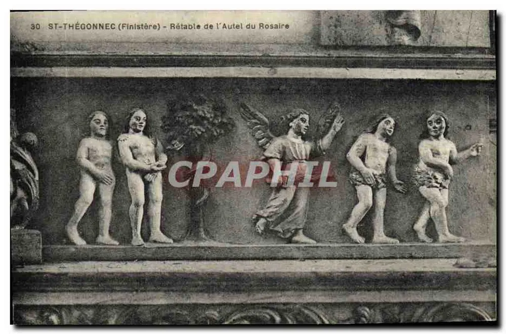 St-Thégonnec (Finistère) — Ansicht des Altars des Rosenkranzes — Verlag: Sammlung N.-L. Morlaix, Nr. 30 - Vorderseite
