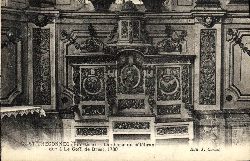 St Thégonnec (Finistère) — Der Altarstuhl — Edit. J. Corbel - Vorderseite