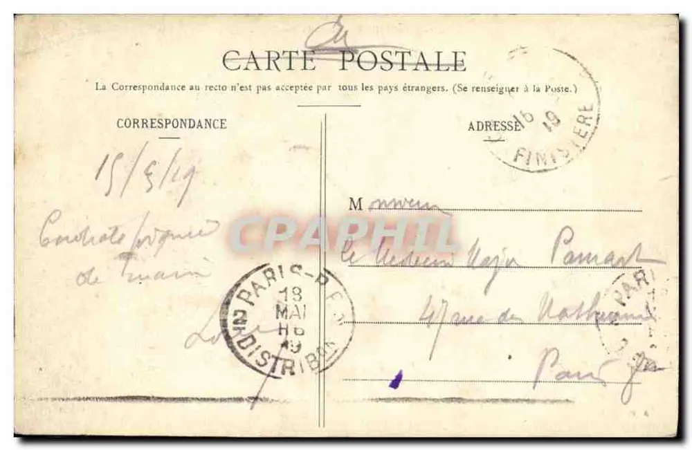 Camaret - Praia do Toulinguet — A.P. n°11 - Verso