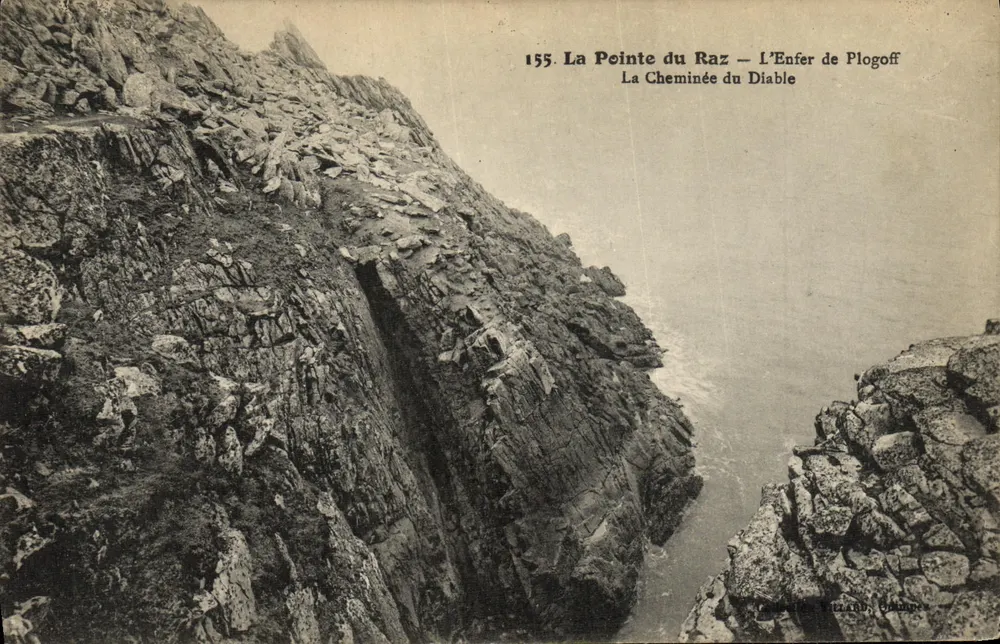 La Pointe du Raz — L’Enfer de Plogoff — La Cheminée du Diable — Verlag: G. TELLARD, Béthune — N° 155 - Vorderseite