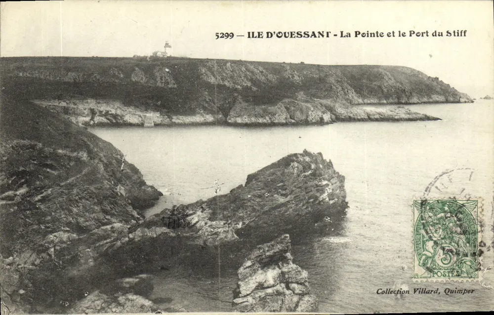 Insel Ouessant - La Pointe und der Hafen Stiff — Sammlung Villard, Quimper, n°5299 - Vorderseite