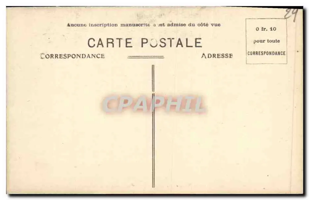 Ponta da Torche (Finistère) — O rochedo do Corvo em tempo forte — Renvennic & Rue Voltaire, Pont-L'Abbé (Finistère) - Verso