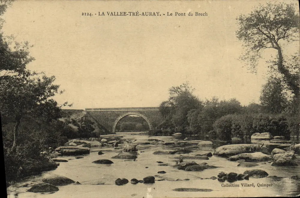 La Vallée-Tré-Auray — De Brug van Brech — Collectie Villard, Quimper - Voorkant
