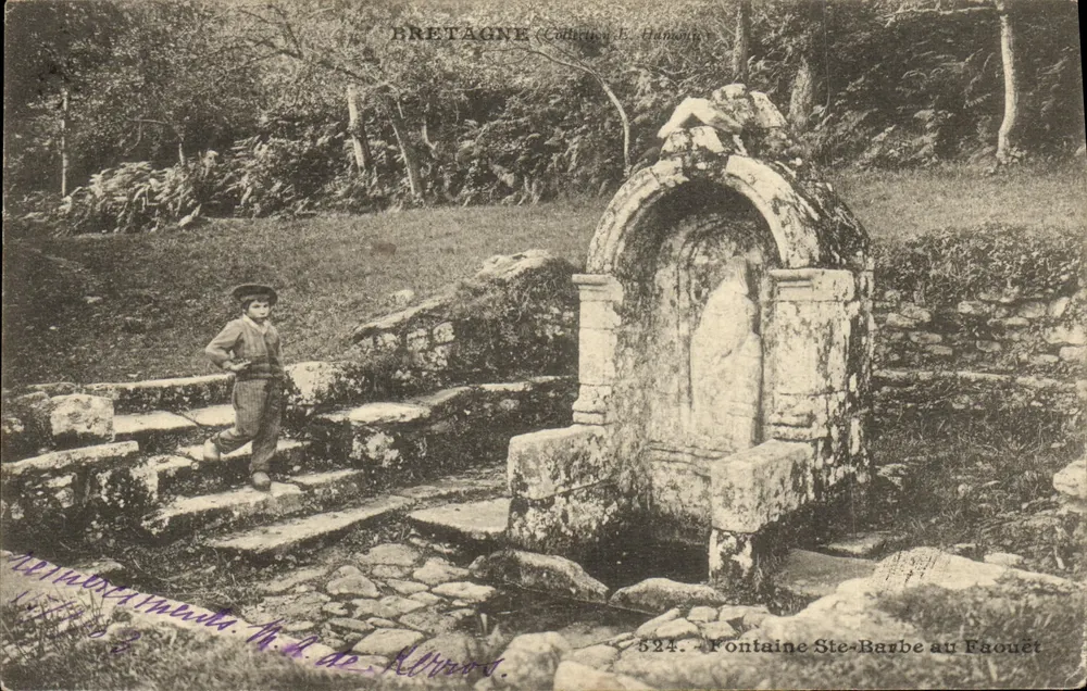 Fontaine Ste-Barbe au Taouët — Bretagne — Collection E. Ghanon - Vorderseite