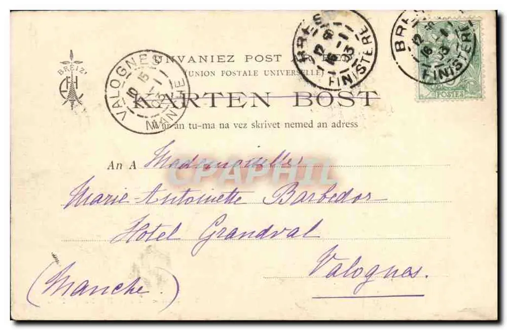 Fontaine Ste-Barbe au Taouët — Bretagne — Collection E. Ghanon - Rückseite