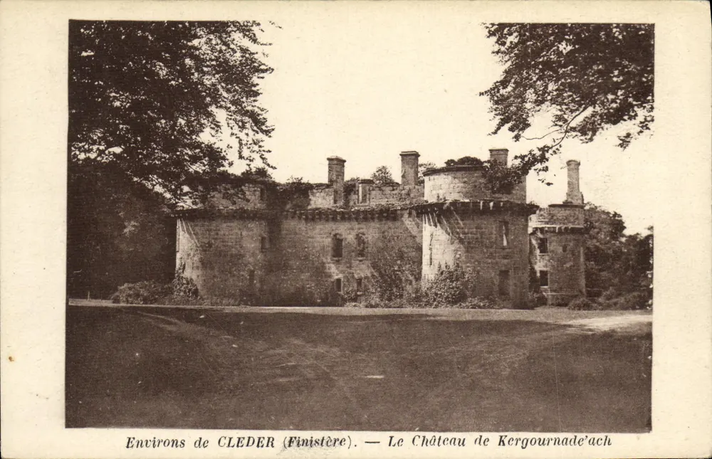Dintorni di CLEDER (Finistère) — Il Castello di Kergournade'ach - Recto
