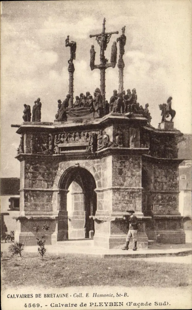 Calvaires von Bretagne - Calvaire de Pleyben (Südseite) — Coll. E. Hamonic, St-B. n° 4569 - Vorderseite