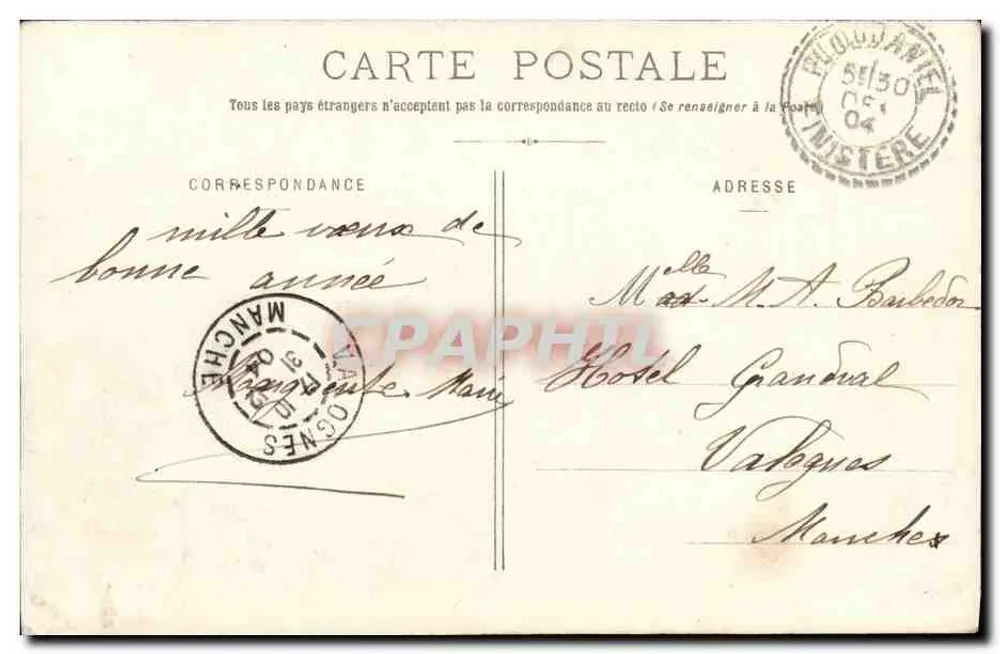 Plougaestel - Rochers du Passage — G.B.N.G. n°33 - Verso