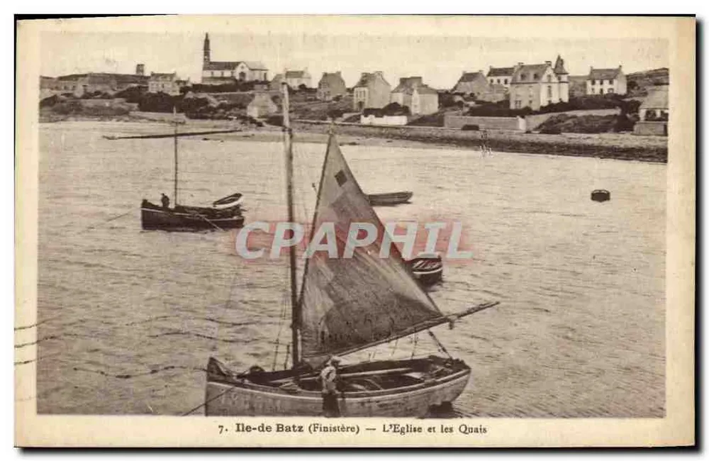 Ile-de Batz (Finistère) — Die Kirche und die Kais — Nr. 7 - Vorderseite
