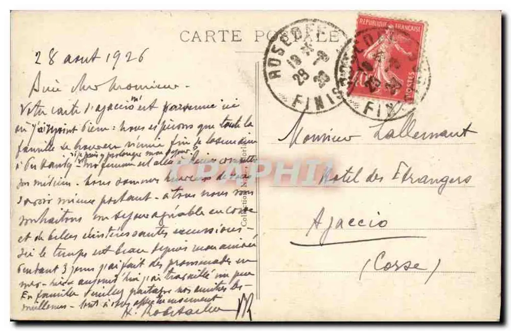 Roscoff (Finistère) — Das Fort Per-Haridy und die Felsen — unbekannter Verlag, Nr. 71 - Rückseite