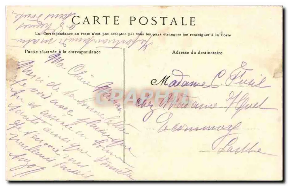 Junge Mädchen und Kind aus Pont-Aven — Sammlung Y. Léaquin, Quimper — n° 1884 - Rückseite