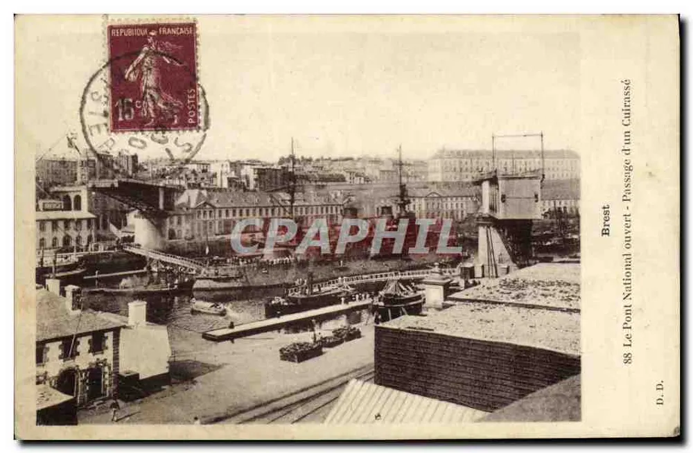 Brest - Der Nationale Brücke geöffnet - Passage eines Citraassé — D.D. n°88 - Vorderseite