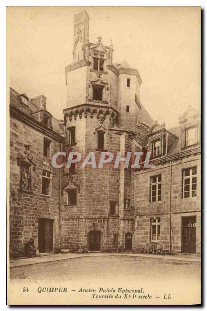 Quimper — Ehemaliger Bischofssitz — Turm aus dem 16. Jahrhundert — L.L. - Vorderseite