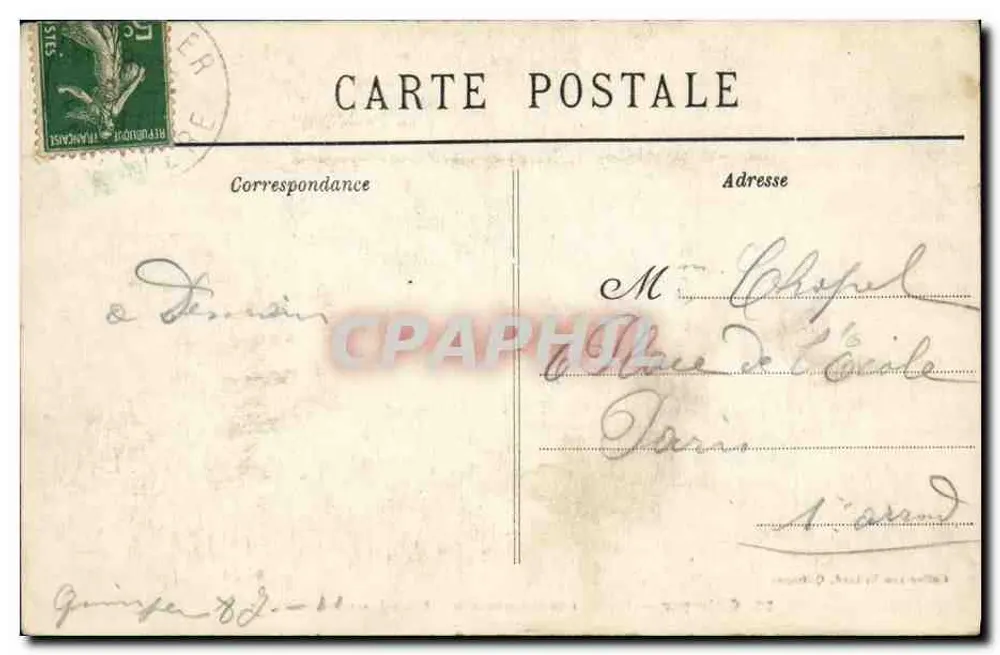 Quimper — Innenraum der Kathedrale — Beerdigung des Christus — Sammlung Villard, Quimper - Rückseite