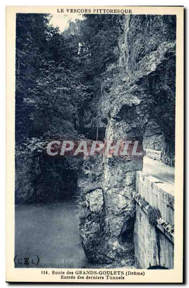 Eingang der letzten Tunnel — Route des Grands-Goulets (Drôme) — C.E.L. n°114 - Vorderseite