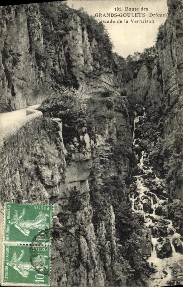 Rota dos Grandes-Goulets (Drôme) — Cachoeira da Vernaison — Editor não identificado, n° 101 - Frente