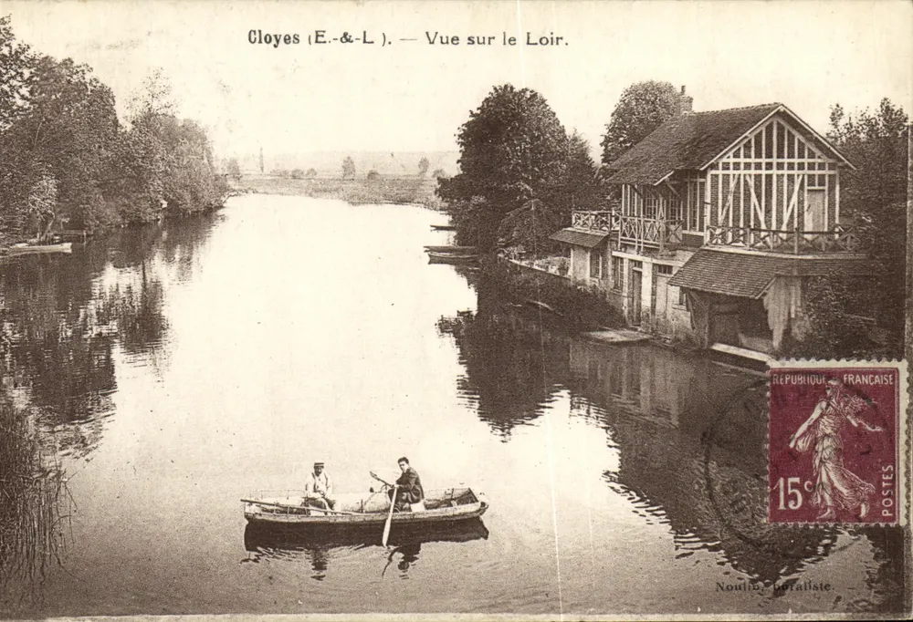Cloyes (E.&-L.) — Widok na Loir — Wydawca Noulis, seria 15c - Awers