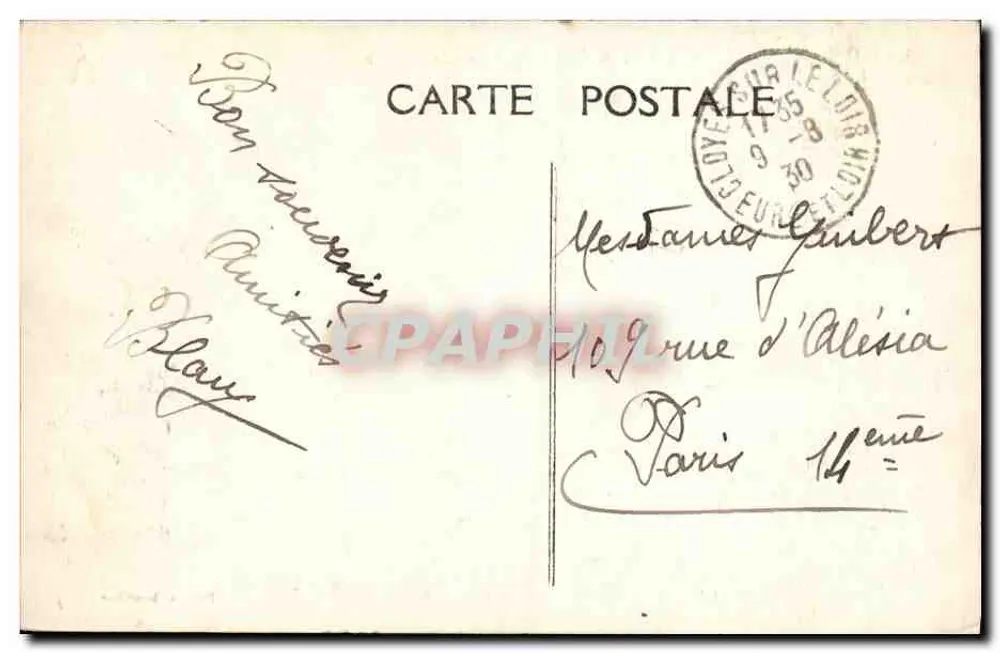 Cloyes (E.&-L.) — Widok na Loir — Wydawca Noulis, seria 15c - Rewers