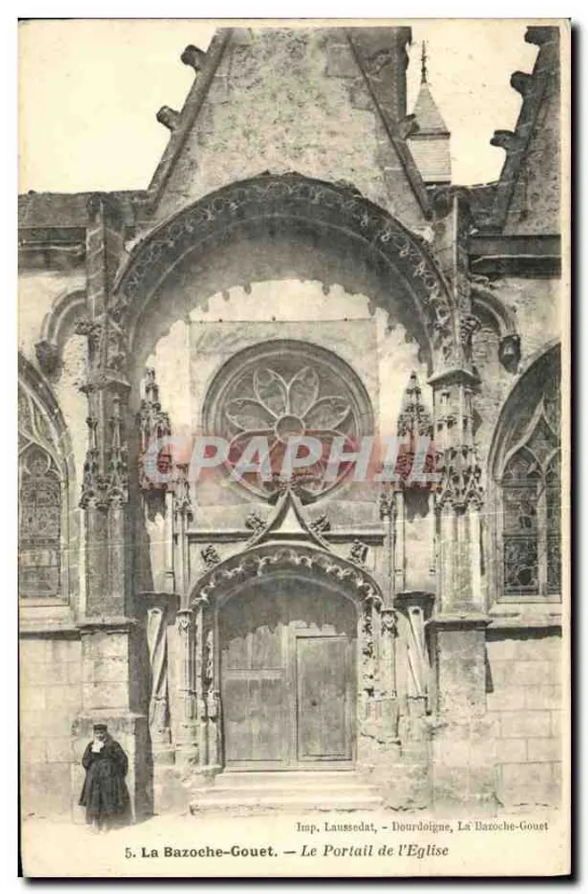La Bazoche-Gouet — Das Portal der Kirche — Imp. Laussedat, Dourdoigne - Vorderseite