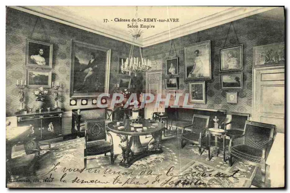 Schloss St-REMY-sur-AVRE — Empire-Salon — Verlag C. Loursault, Nr. 37 - Vorderseite