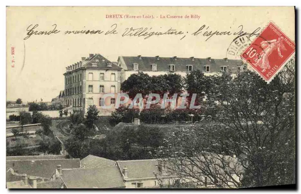 DREUX (Eure-et-Loir) - A Caserne de Billy — editor não visível, n° de série 25200 - Frente
