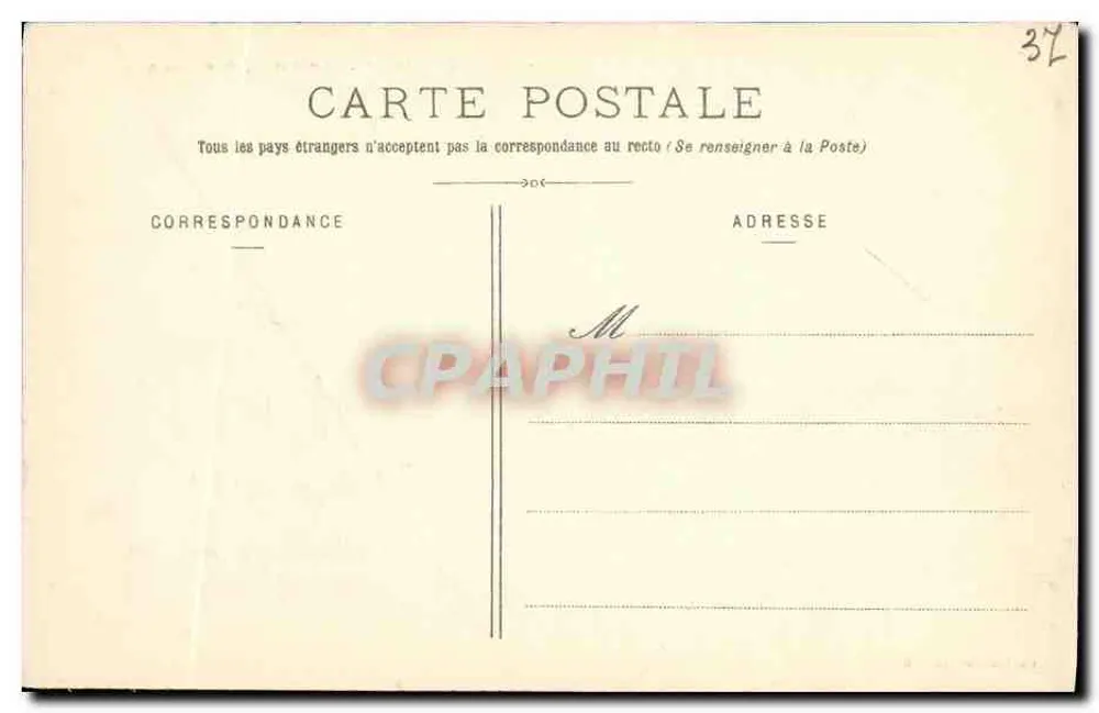 Castillo de Maintenon — Cour y Fachada meridional — Ch. Foucault, editor, Dreux - Reverso