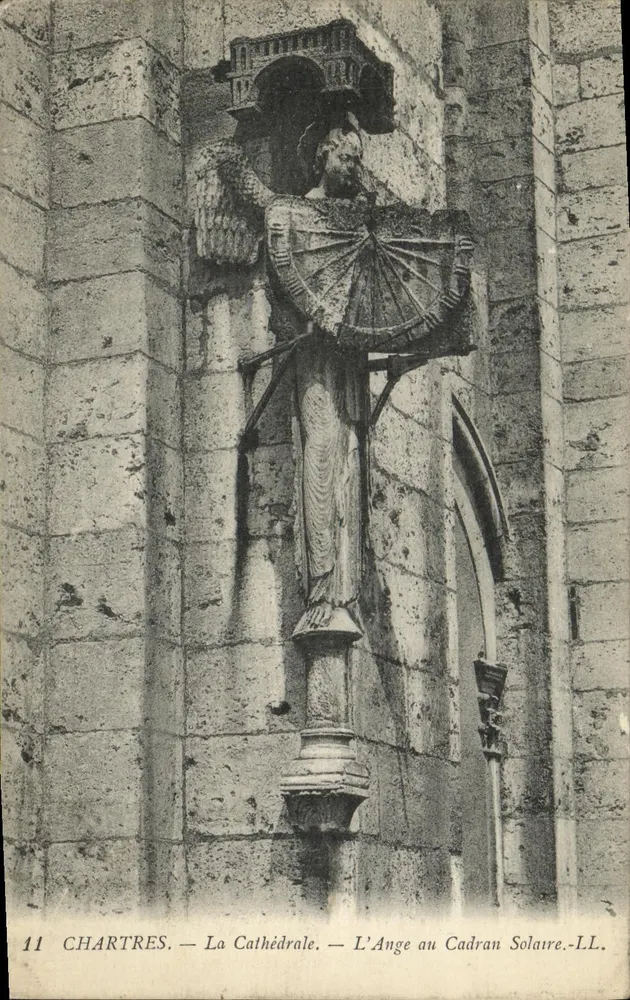 Chartres — Die Kathedrale — Der Engel am Sonnenuhr — LL - Vorderseite