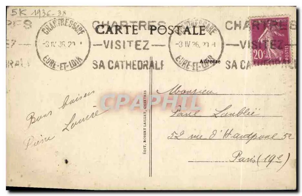 Chartres — Apse der Kathedrale — Treppenaufgang zur Kapelle St-Piat (14. Jahrhundert) - Rückseite