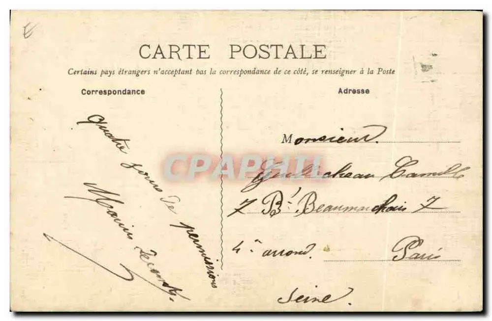 Chartres - A Catedral — Vallon « A la Civette » — Editor desconhecido, n° 16 - Verso