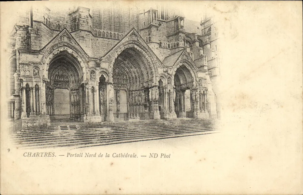 Chartres — Nordportal der Kathedrale — ND Phol - Vorderseite