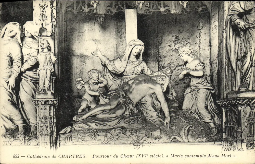Kathedrale von CHARTRES — Apse-Umgebung (17. Jahrhundert), « Maria betrachtet den toten Jesus » — ND Phot. - Vorderseite