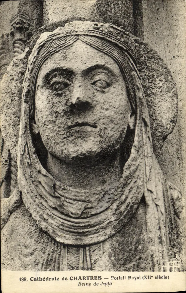 Kathedrale von Chartres — Königlicher Portal (12. Jahrhundert) — Königin von Juda - Vorderseite