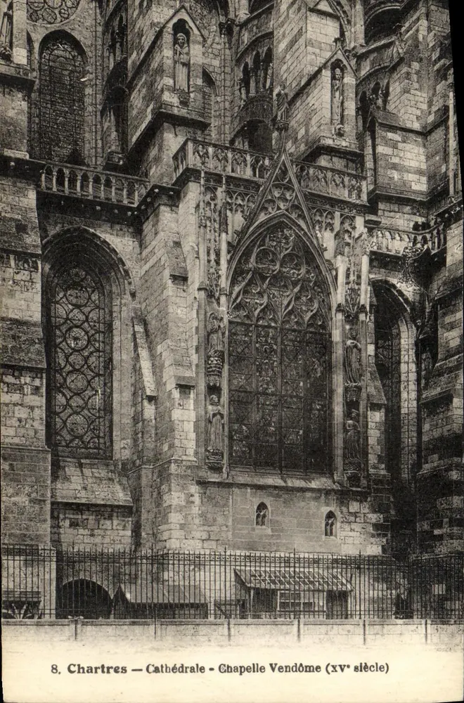 Chartres — Catedral — Capela Vendôme (século XV) - Frente