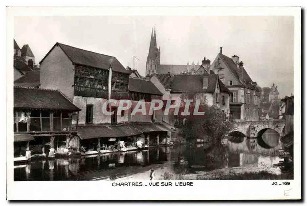 Chartres - Vista sobre o rio Eure — Jo. 169 - Frente