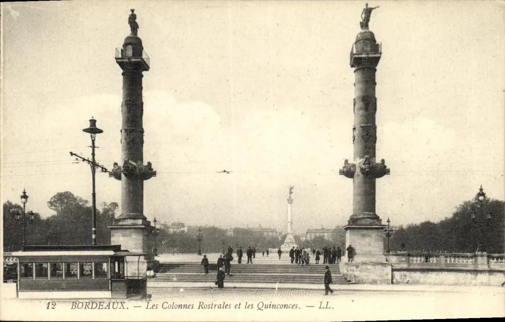 Bordeaux — Die Rostralkolonnaden und die Quinconces — LL. n°12 - Vorderseite