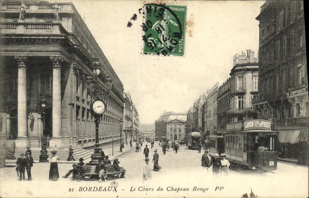Bordeaux — O Cours du Chapeau Rouge — PP n°21 - Frente