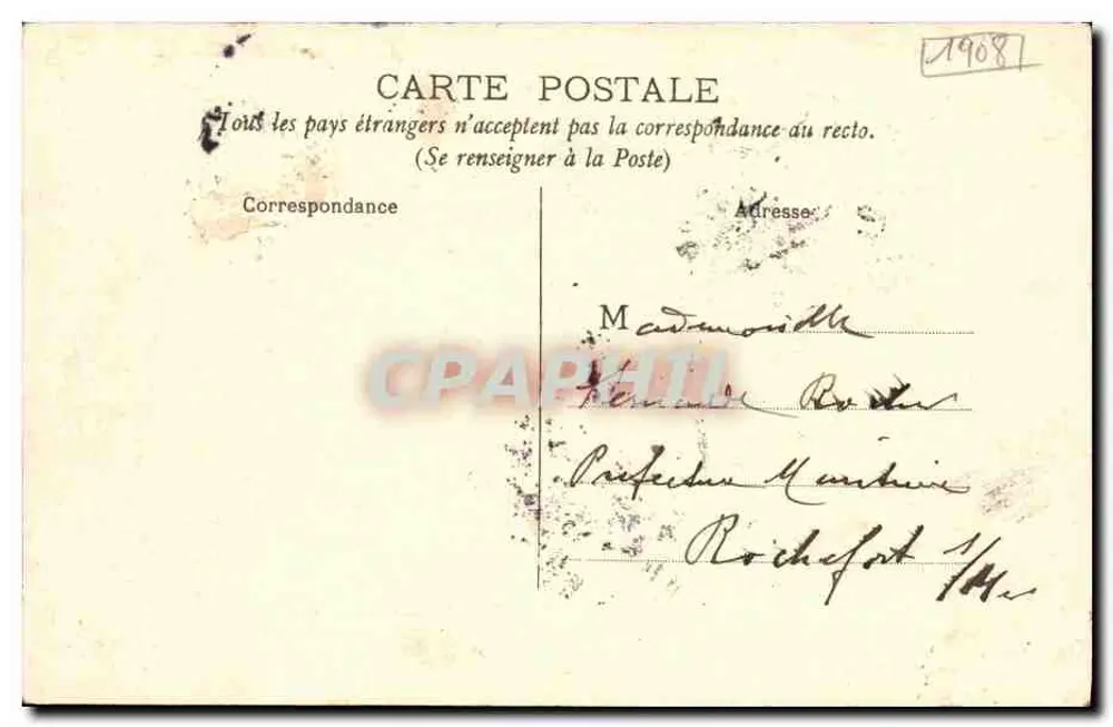 Bordeaux — O Cours du Chapeau Rouge — PP n°21 - Verso