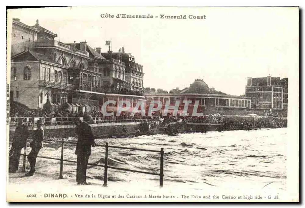 Dinard - Blick auf die Digue und die Casinos bei Ebbe - G M. - Vorderseite