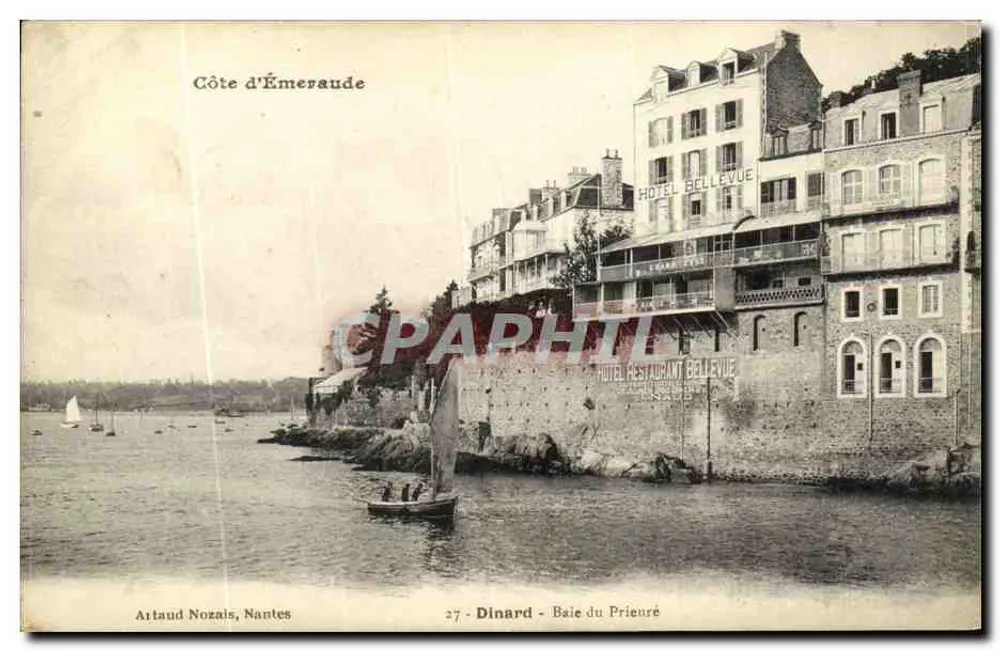 Costa da Esmeralda — Baía do Priorado — Hotel-Restaurante Bellevue — editor Artaud Nozais, Nantes, n°27 - Frente