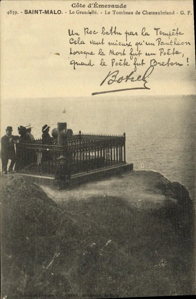 Côte d'Émeraude - Grabmal von Chateaubriand - G.F. - Saint-Malo - Vorderseite