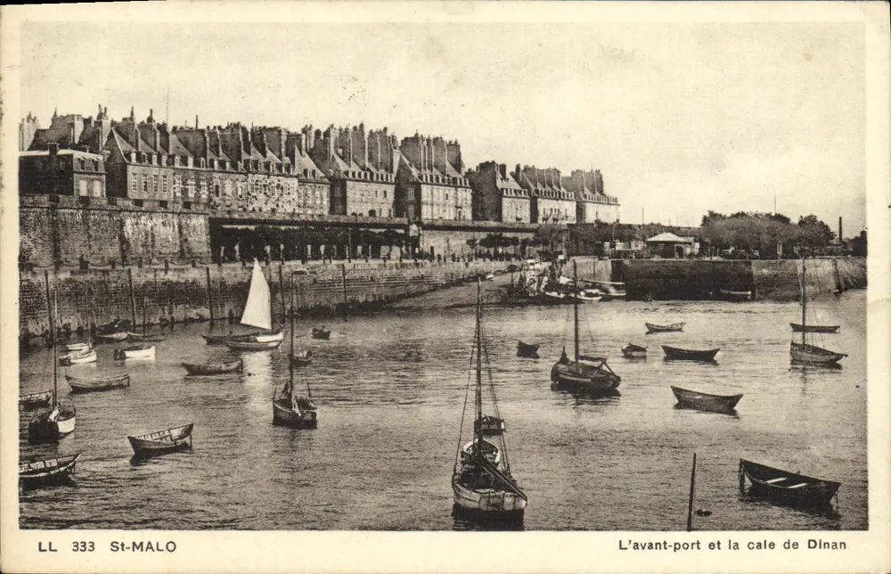 St-Malo — Der Hafen und die Kaimauer von Dinan — LL 333 - Vorderseite