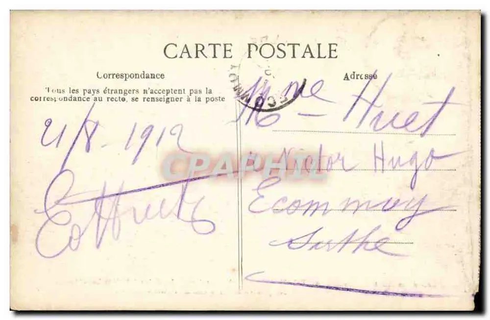 Rotheneuf — Geknüpfte Felsen — Colonel de Villebois-Mareuil — E.P.D. n°1069 - Rückseite
