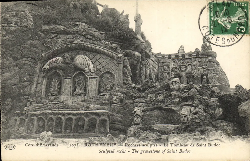 Küste der Emeraude — Geschnitzte Felsen — Das Grab von Saint Budoc — ROTHENEUF 1075 - Vorderseite