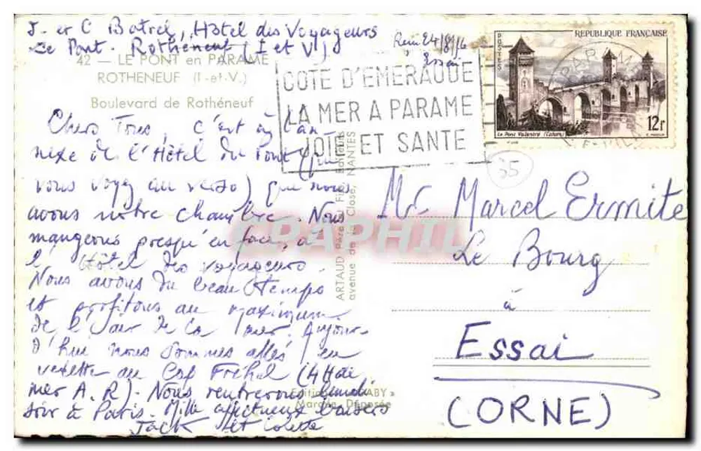 Hotel du Pont — Rotheneuf (Ille-et-Vilaine) — Gaby - Rückseite